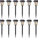 MAGGIFT 12 Pack Outdoor Solar Lights - Waterproof, Solar Pathway & Garden Lights for Yard & Patio, Solar Powered for Driveway