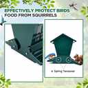 Zonon 12lbs Squirrel Resistant Bird Feeder with 71-inch Pole Set Metal Squirrel Proof Bird Feeders for Outdoor Garden Yard with Heavy-Duty Pole Mount