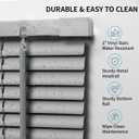 MYshade No-Drill Cordless Horizontal Mini Blinds – 25" W x 64" H Tool-Free Inside Mount Window Blinds with 1" Vinyl Slats, Light Filtering & Privacy, Child & Pet Safe, Gray