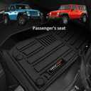 Custom Fit Floor Liners for 2007-2018 Jeep Wrangler 4-Door, Wrangler JK 2-Door Front Floor Mats All Weather TPE Rubber Accessories (Set of 2 Mat)
