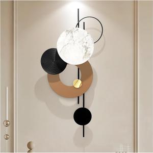 HEBOIX Large Metal Wall Decor Modern Metal Wall Art 3D Wall Sculptures Handmade Wall Hanging Decoration for Living Room Dinning Room Bathroom Entryway Kitchen Office (19''Lx39''W)