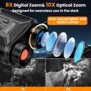Night Vision Goggles - 5W Upgraded 4K HD IR Binoculars - 8X Digital Zoom, Rechargeable Binoculars with Camera Built in, 32GB Card to Save Photos and Videos, Flashlight (Black)