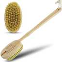 Bernard Jensen Natural Bristle Body Brush - 1 Brush for Dry Brushing, Exfoliation & Skin Care Without A Stick