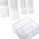 Travel Jewelry Box Clear Jewelry Case with 60 Jewelry Transparent Bags Display Jewelry Storage Organizer for Women Rings