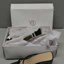 The Drop Women's Avery Square Toe Two Strap High Heeled Sandal, Black, 8