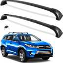 Wonderdriver Lockable Roof Rack Cross Bars 220lb Compatible with 2014-2019 Toyota Highlander XLE Limited & SE & LE Plus & LE with Anti-Theft Metal Heavy Duty Crossbars Black Rooftop Luggage Carrier