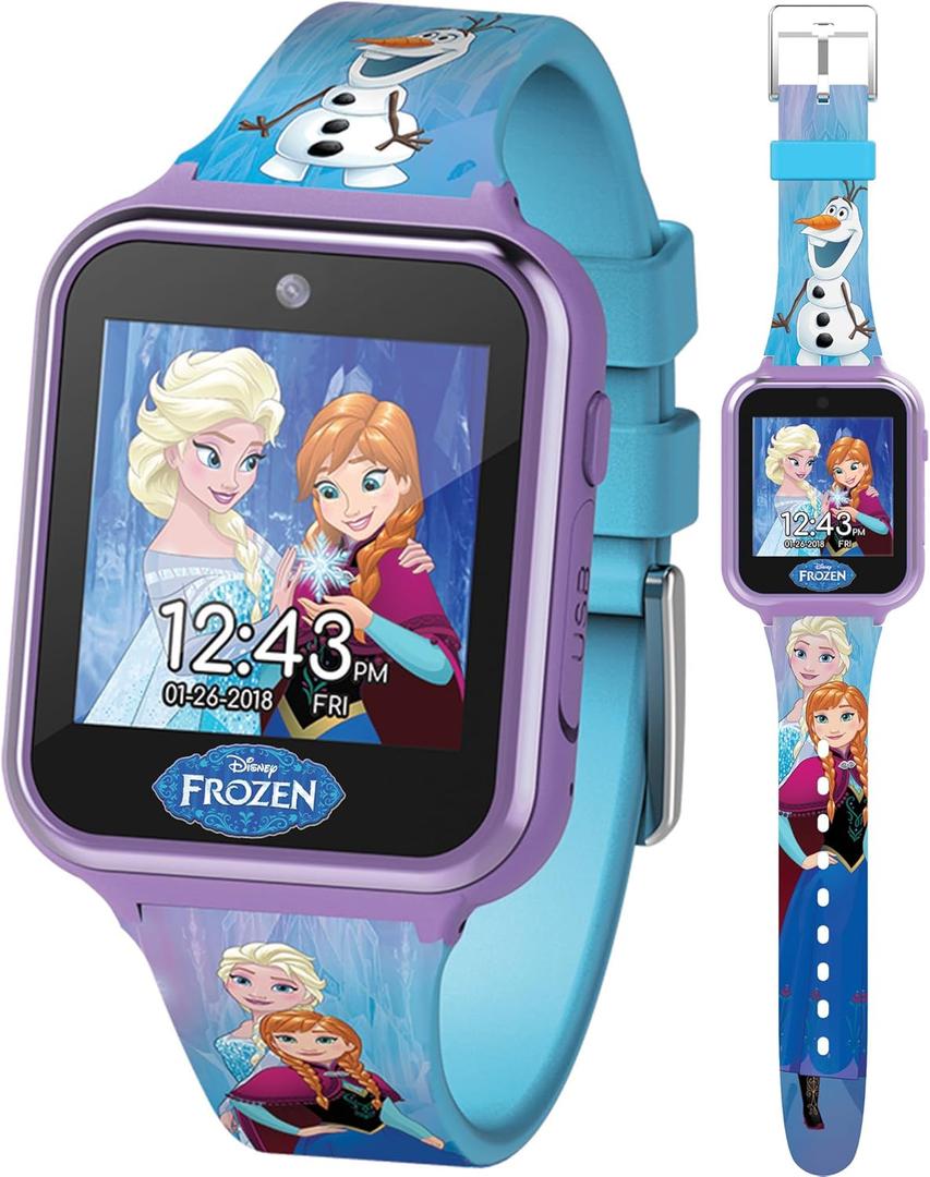 Accutime Kids Disney Frozen Smart Watch with Camera for Kids and Toddlers - Interactive Smartwatch for Boys & Girls with Games, Voice Recorder, Calculator, Pedometer, Alarm, Stopwatch (Turquoise 2)