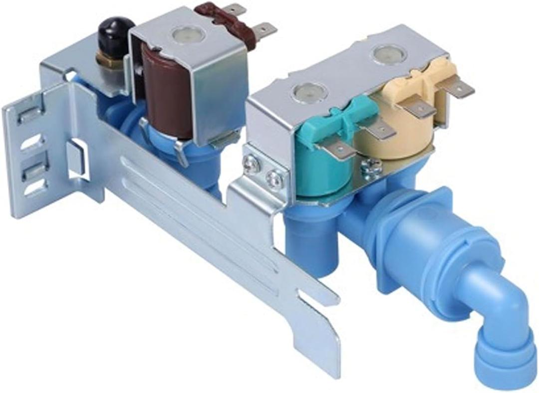 242252702 Refrigerator Inlet Valve, Triple Refrigerator Water Inlet Valve Compatible with Kenmore Electrolux Refrigerator, Replace 240531101, 241734301, 240321801, WV2702