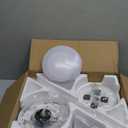 Surtime 46" White Ceiling Fans with RGB Lights - Flush Mount Ceiling Fan Light with LED 3CCT Dimmable, Modern Low Profile Ceiling Fans for Indoor Party,Covered Outdoor