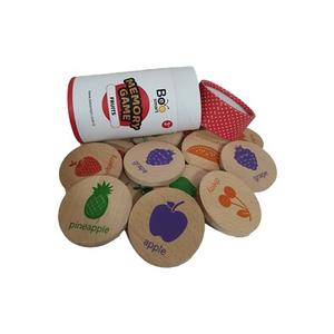 bee smart Wooden Memory Game - Matching Memory Game for Kids 3 and Up, 16Pcs | Educational Toy for Preschool Toddlers Board Games (Fruits)
