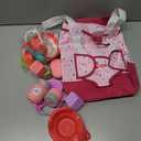 Baby Doll Accessories Playset, Baby Doll Care Toys with Changing Bag Backpack Feeding Set Doll Nappies Bottle Bath, Birthday Toys for Kids Girls (Doll Not Included)