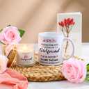 10 Pcs Gifts for Boyfriend's Girlfriend's Mom Future Mother in Law Basket Women Birthday Mothers Day Gift Set Include Blanket Necklace Candle Mug Socks(Girlfriend's Mom)