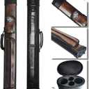 2x2 Hard cue case Oval Pool Cue Billiard Stick Carrying Case (D08-Black)
