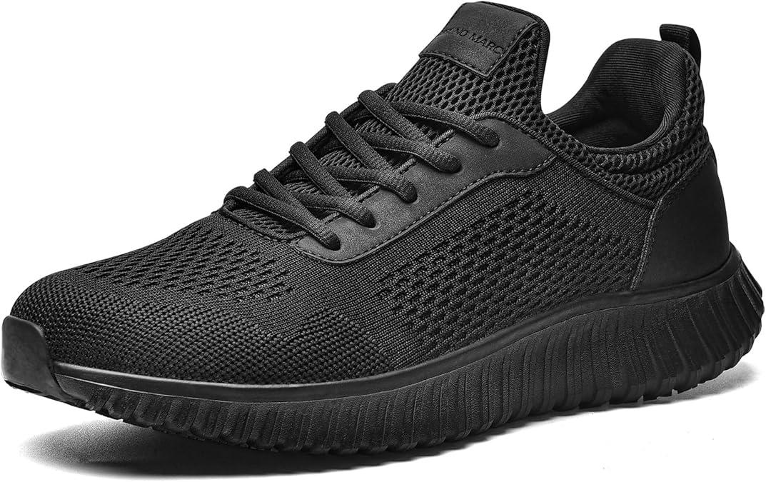 Bruno Marc Men's Non Slip Work Shoes Walking Zapatos Trabajo Black & Lightweight Food Service Chef Kitchen Restaurant Resistant Sneakers Size 11