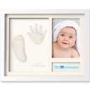 KeaBabies Baby Footprint Kit - Newborn Hand and Footprint Keepsake Frame, Nursery Picture Frame, Personalized New Mom Gifts & Baby Shower Gifts for Boys,Girls Nursery Decor(Alpine White)