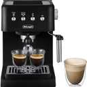 De’Longhi Classic Matte Black Espresso Machine, Easy-to-Use Milk Frother