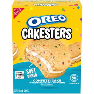 OREO Cakesters Confetti Cake Soft Snack Cakes, 5-2.02 oz Snack Packs