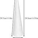 Crafjie Foam Cones for DIY Arts and Crafts (3.55 x 11.8 in, 4 Pack), White Polystyrene Christmas Tree Foam Cones Craft Supplies, for DIY Home Craft Project, Christmas Tree, Table Centerpiece