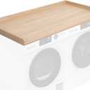 Life Finds 54 inch Washer Dryer Countertop with Safety Ledge for Laundry Room Organization, Light Wood, LF-WDCT1C