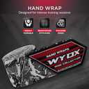 3 x WYOX Boxing Hand Wraps Inner Gloves, Elasticated Thumb Loop Bandages Mexican Style Under Mitts Wrist Wrap Protection Muay Thai MMA Kickboxing Martial Arts Punching Bag Training Men Women (4.5 meter / 180 inches (Length), Mesh Grey)