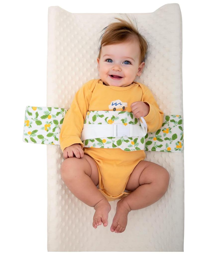 Changing Pad Strap Soft, Adjustable & Secure Anti-Escape for Infants 0-24 Months. Universal Fit for Changing Pads & Changing Tables, Easy-Clean Fabric. Comfortable & Portable (Green)