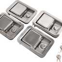 Stainless Steel Door Lock Handle Latch Large 5.5 Inches Paddle Key For Trailer Toolbox RV (4PCS)