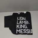 Distressed Lion Lamb King Messiah Jesus Christian Bible T-Shirt (Small, Black)