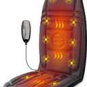 Vibration Back Massager with Heat, Massage Chair Pad with 10 Vibration Motors & 2 Heating Levels, Chair Massager for Recliner, Office Chair, Sofa, Gifts for Mom Dad Woman Man (Grey)