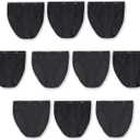Hanes Women's Hi-Cut Cotton Underwear, Value 10-Pack, Assorted High-Waisted Panties (Colors May Vary) (8, All Black)
