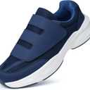 Ortho + Rest Men Diabetic Walking Shoes Swollen Feet Shoe with Adjustable Closure (12, Navy)