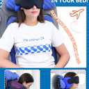 Travel Pillows for Airplanes, Airplane Pillow for Long Flight, Airplane Head Strap with Eye Mask for Sleep, Travel Neck Pillow for Car Road Trip, 360 Support Headrest, Stop Bobblehead, Black