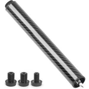 Pool Cue Extension with 3 Bumpers Carbon Fiber Billiard Cue Extender Pool Cue Accessories (10 inches extension)