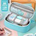 Jcocylse Large Capacity Pencil Case Portable Pencil Pouch Bag School Supplies for College Students Girls Boys Adults (Green)