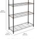 Amazon Basics 4-Shelf Adjustable Heavy Duty Steel Wire Rack Storage Shelving, Sturdy Garage Shelving, 350 lbs Capacity Per Shelf, Easy No-Tool Assembly, 36" x 14" x 54", Black | Heavy Duty, Adjustable, for Kitchen, Garage, Storage, Shelving Organizer