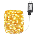 Joomer Fairy String Lights 33FT 100 LEDs Plug in Fairy Lights Indoor Copper Wire String Light DIY for Bedroom, Parties, Wedding, Christmas, Outdoor, Indoor Decoration (Warm White, Non-Connectab Warm White