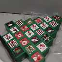 Wooden Advent Calendar, 2025 Countdown Christmas Tree Advent Calendar with 24 Storage Drawers, DIY Reusable Advent Calendar Boxes for Kids, Adults (Green)