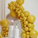 Double Stuffed Peach Pink Balloons Different Sizes 18/12/10/5 Inch, Double Stuffed Pastel Cream Blush Balloon Arch Garland for Boho Party, Baby Shower, Birthday, Weddings, Neutral Party(Yellow)