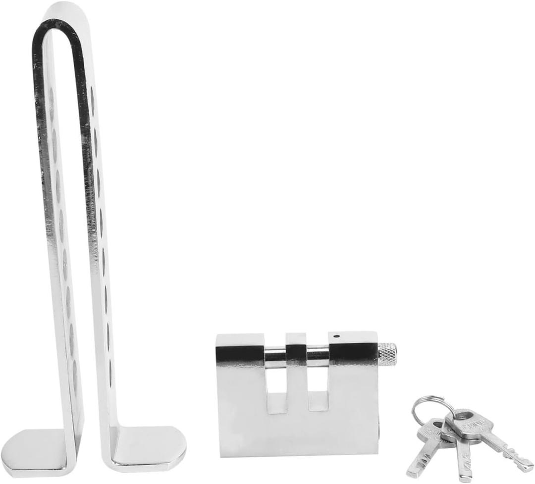 Cabilock Auto Anti-Theft Clutch Brake Lock Heavy Duty Vehicle Security Lock with Spare Keys Height Easy Installation for Cars Trucks and Suvs Silver