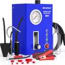 T105 Automotive Smoke Machine Leak Detector, Smoke Tester with Built-in Air Pump and Pressure Gauge, Vacuum Diagnostic Detector Tools Kit for 12V DC Cars