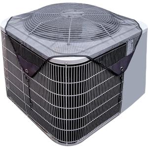 Air Conditioner Covers for Outside Units Central Ac Cover Leaf Guard Heavy Duty Mesh AC Defender for Outdoor Square Units, All Season Black ( 32 x 32 inch Mesh)