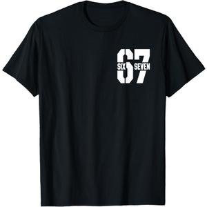 Classic 67 Meme - I Love SIX Seven T-Shirt, Small