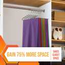 Open Ended Pants Hangers 20 Pack Non Slip Pants and Jean Hangers for Closet Space Saving Clothes Hanger Strong, Durable, Organize Your Closet and Save Space Skirt Hangers Black (20)