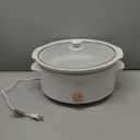 Paris Hilton 6-Quart Manual Slow Cooker, Features Three Settings (Low, High, Warm), Naturally Nonstick and Dishwasher Safe Stoneware Insert, Family Sized Capacity, White