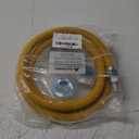 72" Dryer Gas Line Hose/Appliance 3/4 Flexible Natural Gas Line with Connector 1/2" MIP 1/2"FIP 3/4"MIP Fitting,5/8" OD(1/2" ID) Gas Range Connector Kit for Gas Stove,Dryer,Water Heater-by MIFLUS