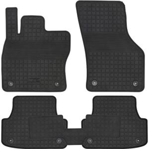 Car Floor Mat Rubber Custom Fit for Audi A3 / S3 2015-2020 / A3 Sportback E-TRON 2016-2019 / RS3 2017-2020 Full Black Auto Floor Liners All Weather Heavy Duty Odorless