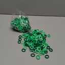 Salome Idea 500 Pcs Multi-Color Loom Sewing Loops, Color Loom Sewing Loop Replenishment Bags Colorful Loom Loops Supplementary Pack DIY Supply of Rubber Loops for Boys and Girls (Green)