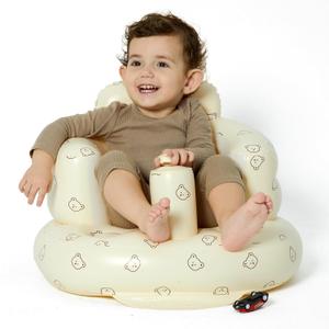 Baby Inflatable Seat for Babies 3-36 Months, Built in Air Pump Infant Back Support Sofa Toddler Chair for Sitting Up, Baby Floor Seater Gifts (Bear Cub)