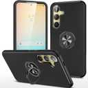 Dionsibei Galaxy S25 Case for Samsung Galaxy S25 Case Military Grade Shockproof Built-in Ring Holder Kickstand Car Mount Armor Heavy Duty Protective Case for Galaxy S25 Phone Case (Black)