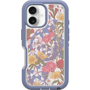 OtterBox iPhone 16 Defender Series XT Clear Case - Floral Purple