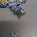 3D Printed Flying Dragon Egg - 7" Winged Dragon in Diamond Easter Eggs, Flexible Crystal Animal Inside, Mystery 3D Gift, Desk Decoration, Fidget Toy (M Rainbow)